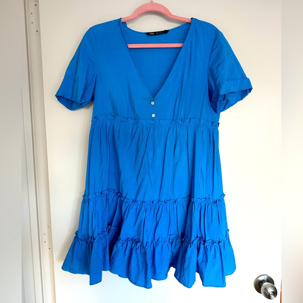 Zara Blue mini Dress (size Medium)